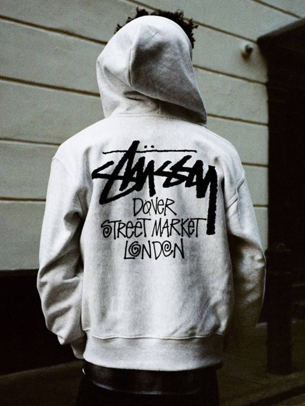 Stussy x Dover Street Market GINZA Grey Zip Hoodie